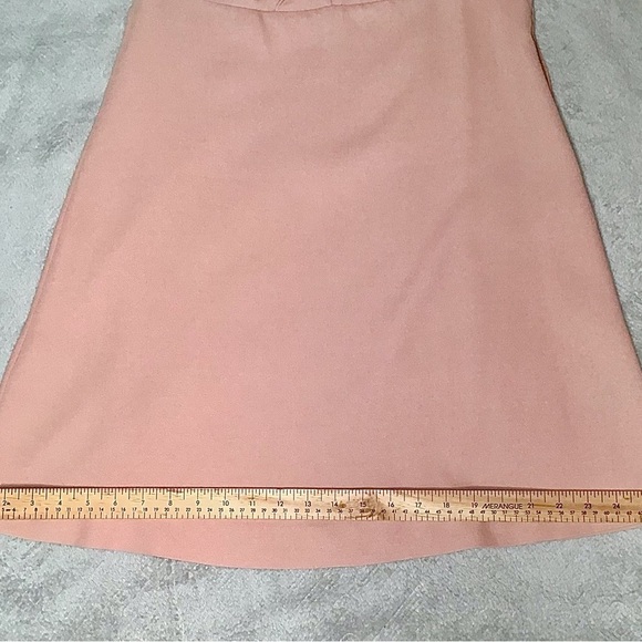 Chic Ruffled Dusty Rose Peach Sleeveless Dress for Simple Elegance US8 - Picture 8 of 10